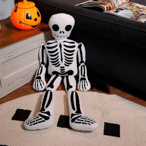 Peluche calavera decorativo realista cojín de sofá de cráneo humano 2