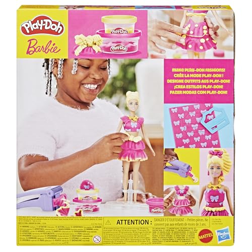 Play-Doh Barbie Ruffles and Bows Doll Set, Multicolor, Medium - Image 2