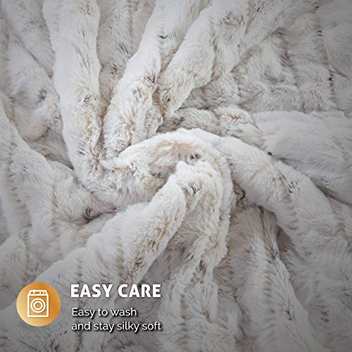 Hyde Lane Sherpa Electric Throw Blanket | Premium Snow Leopard 60x70 Oversized Plush Heating Blanket | Extra Cozy & Soft | 3 Heat Settings | Auto-Shutoff | Machine Washable