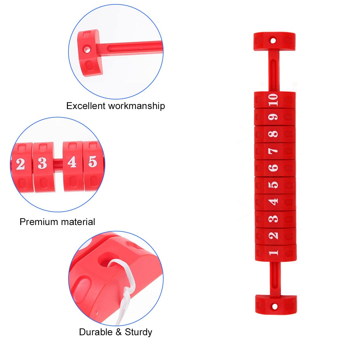 Segnapunti Per Biliardino - 2 Contatori Rosso E Blu Con Numeri 1-10 Per Calcio Balilla - Foto 2