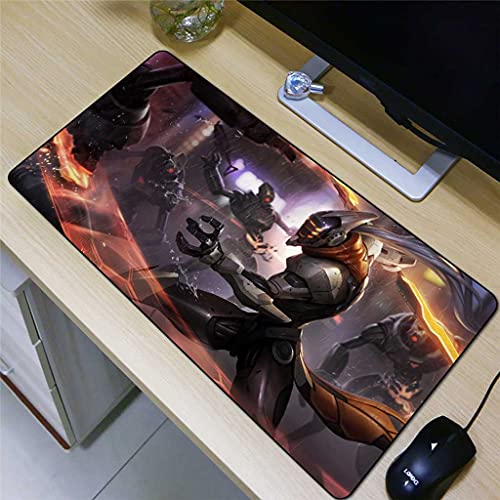 Tapis de souris XXL gamer motif armure urbaine 900x400 grand format imperméable pour bureau PC