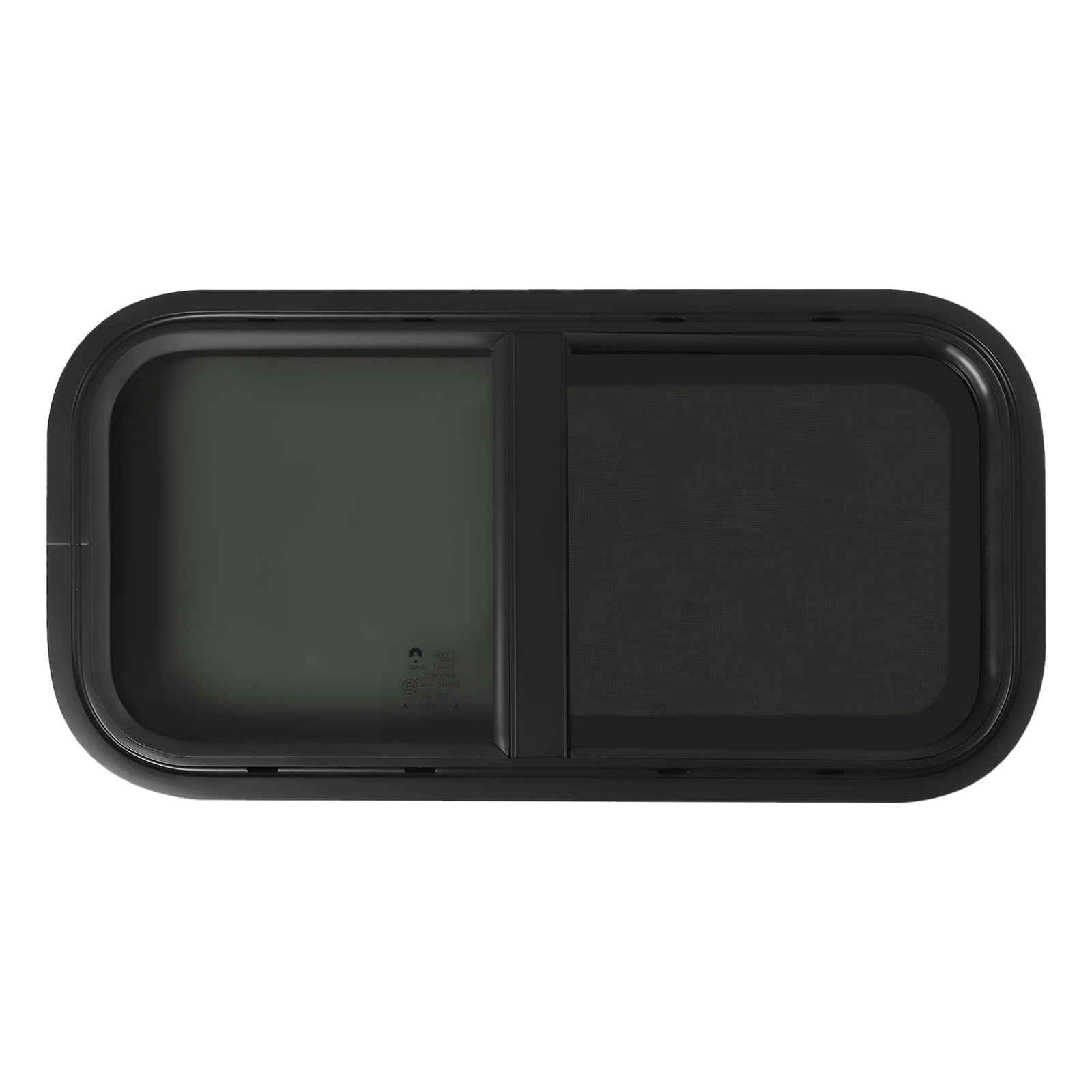 Finestra per camper con zanzariera 600x300 mm, finestra scorrevole arrotondata, finestra per camper, finestra per roulotte, finestra scorrevole per camper, finestra RV per camper, veicoli