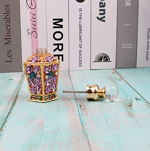 Sevenbees Classic Vintage Antique Hollow-Out Flower Refillable Perfume Bottle #TOP4