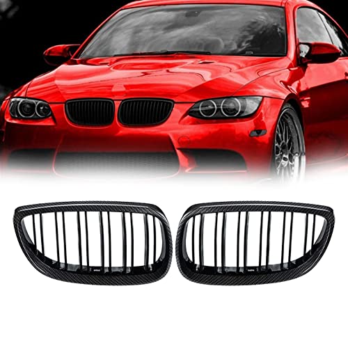 Rejilla delantera para BMW E90 E92 E93 M3 328i 335i 2007-2011 aspecto carbono 1