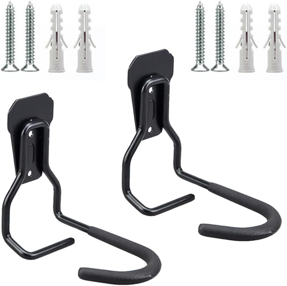 SEIWEI 2 Pack Vertical Bicycle Hooks，Bike Hanger Rack,Heavy Duty Hooks Wall Mount Bicycle Rack Holder,Bike Hanger Vertical Stand for Garage