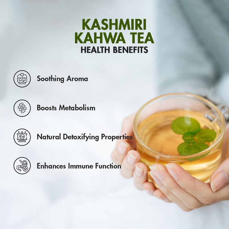 Tea Treasure Kashmiri Kahwa Green Tea, 50 Tea Bag 2