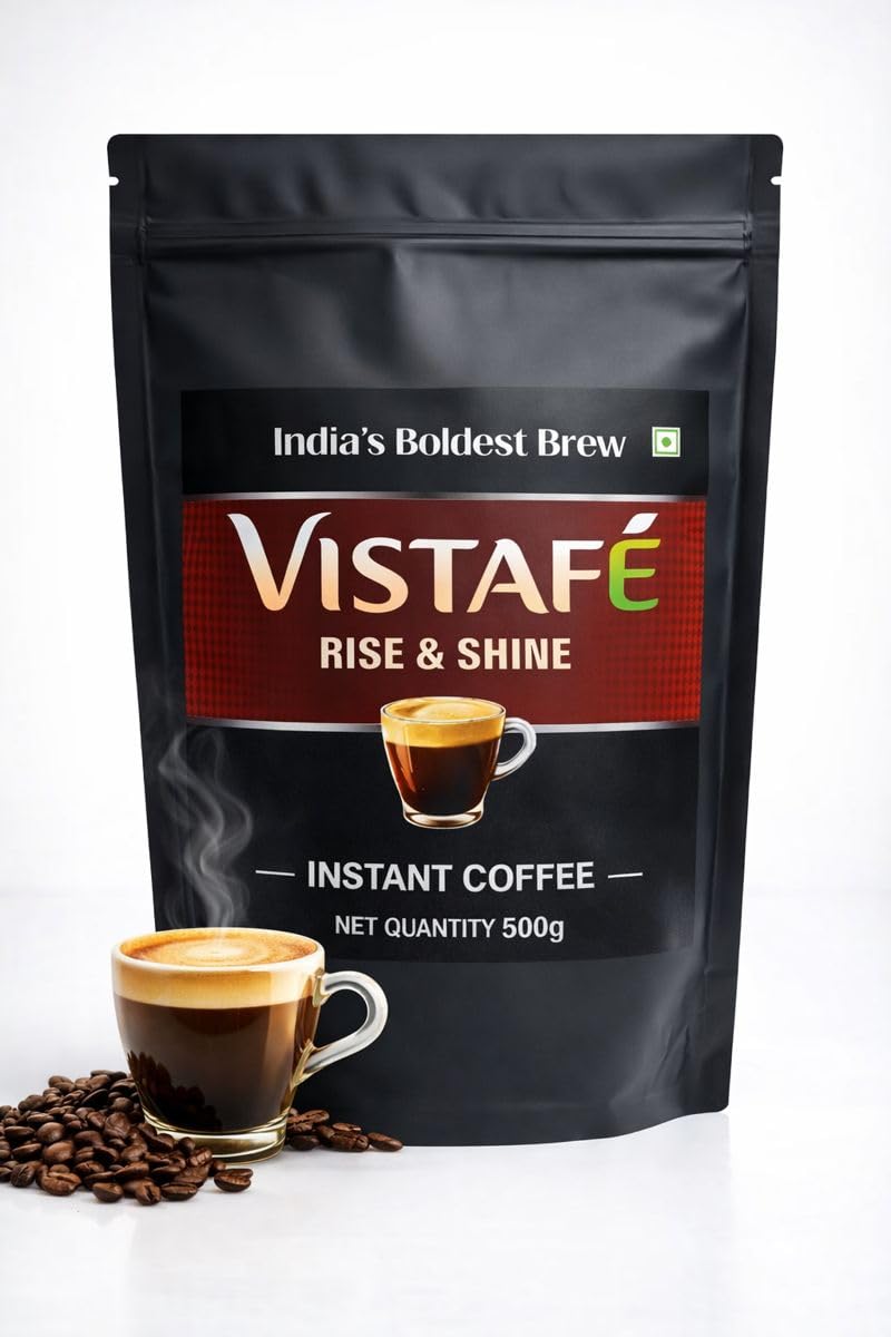 Vistafe Rise & Shine Classic Strong Instant Coffee Powder | 500g Bag | Bold Flavor & Rich Aroma | Perfect for Espresso, Cappuccino & Black Coffee | Ideal for Hotels, Restaurants & Cafes (HoReCa)-image-17