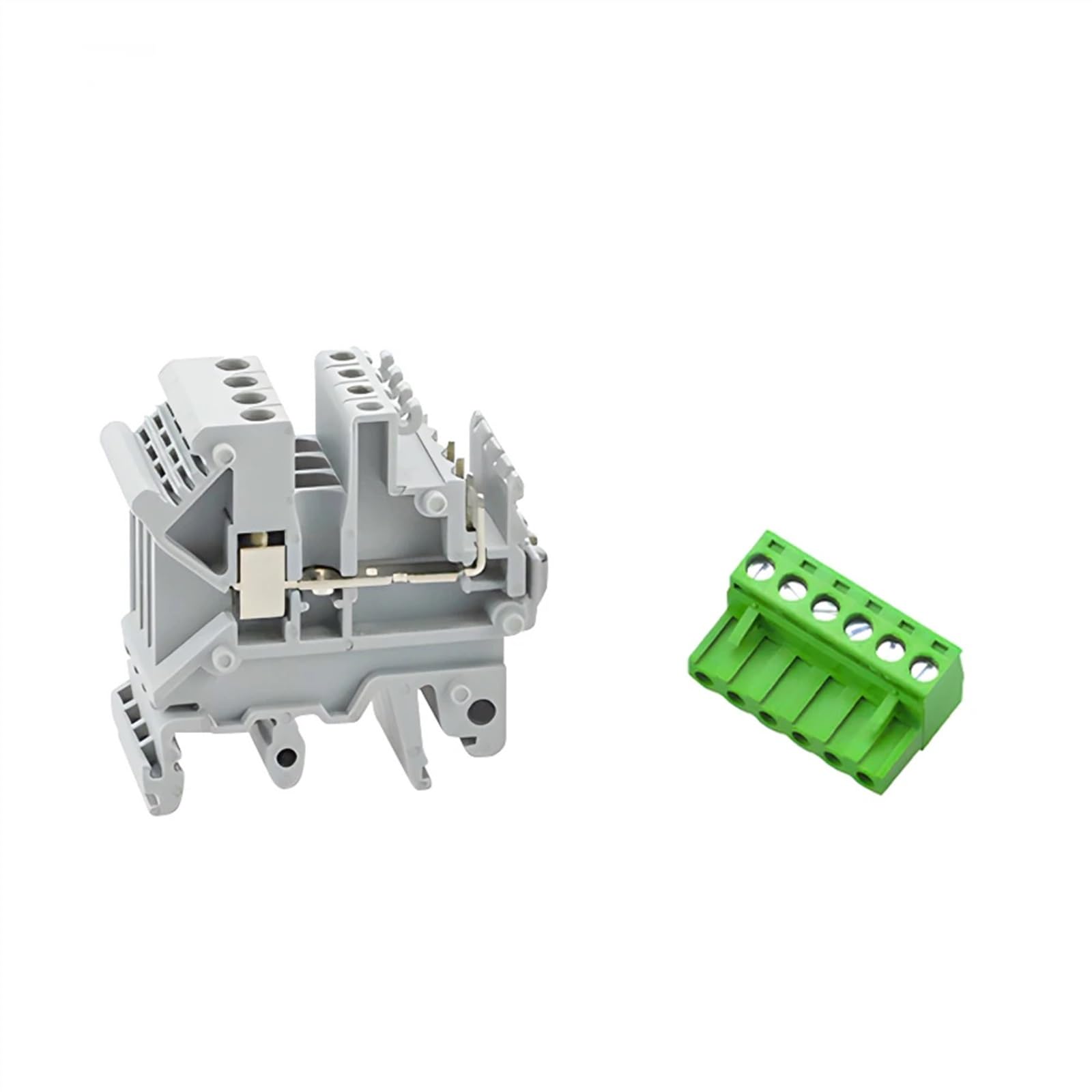 1 jeu de borniers sur Rail Din UK-2.5V/5.08, bornier à broches PCB avec PCB, connexion à vis universelle, conducteur de fil, Type PCB(5P PCB with UK2.5V)