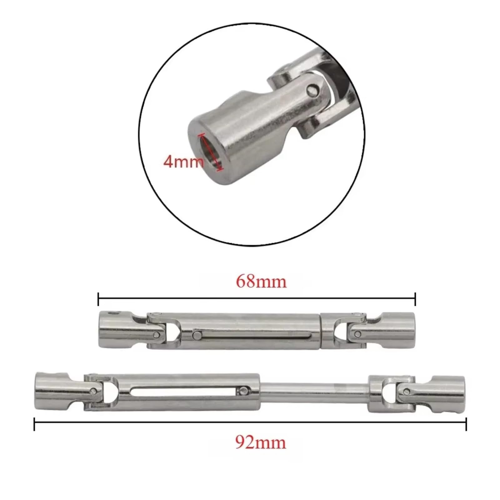 Albero Trasmissione In Acciaio Con Viti Chiave Per MN82 Per MN78 LC79 1/12 | Parti auto RC con albero trasmissione acciaio e chiave un'installazione affidabile su cingoli 1/12