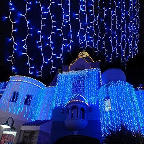 Image of URM Blue LED String Lights for Decoration 10M (36 LEDs) | Fairy Lights for Room, Balcony & Wall Decor | Plug in Decorative Lights for Home, Diwali, Bedroom, Party, Curtain & Aesthetic Lighting