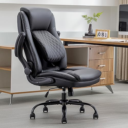 Großer Bürostuhl Mit Hoher Rückenlehne & Fußstütze – Ergonomisch & Bequem