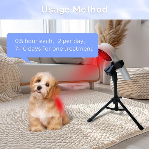Image of Cold Laser Therapy Device for Dogs - Infrared Red Light Therapy Device with Adjustable Stand, Portable Therapy Device for Pain Relief Arthritis, Spinal and Promote Blood Circulation