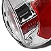 SPEC-D TUNING Chrome Housing Clear Lens Tail Lights Compatible with 2001-2005 Chrysler PT Cruiser, Left + Right Pair Assembly