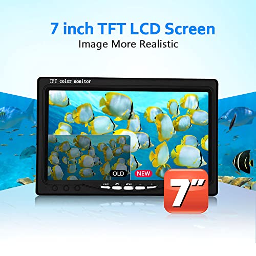 Underwater Fishing Camera with 7 Inch Fish Finder Waterproof Fishing Underwater Camera 15M Cable Length Fish Finder System Kit for Ice Lake Boat Fishing (30M with DVR) - Image 3
