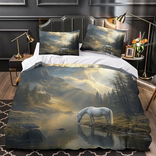 Microfibre Résistante Housse de Couette 3D Paysage de Montagne Durable - 2