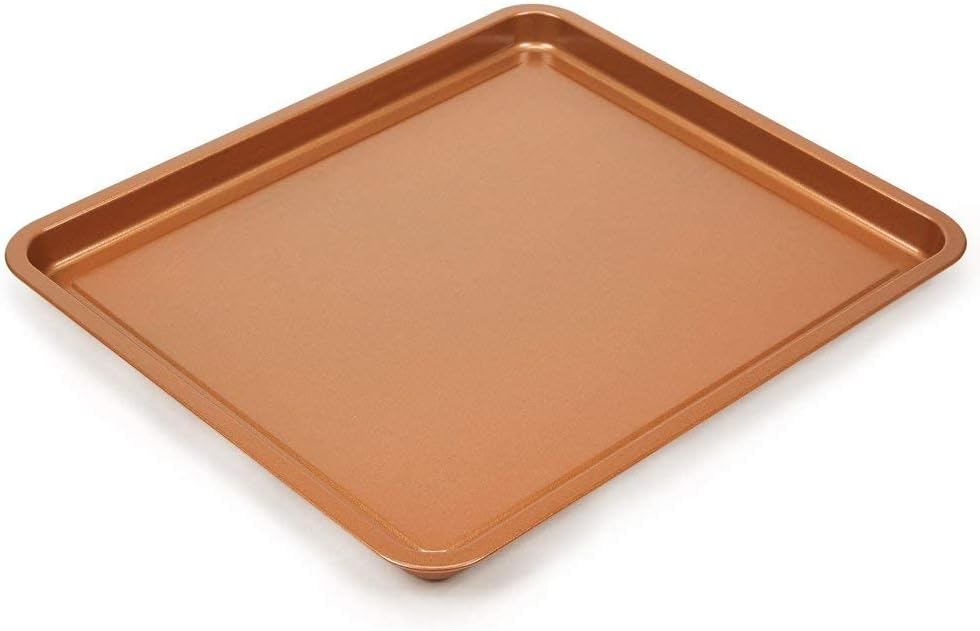 Copper Chef Nonstick Copper Crisper Pan, 12 x 18 Inch Deluxe, 2-Piece Set, Copper
