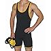 Matman 83 Adult Nylon Wrestling Singlet, Black/Gold, Large