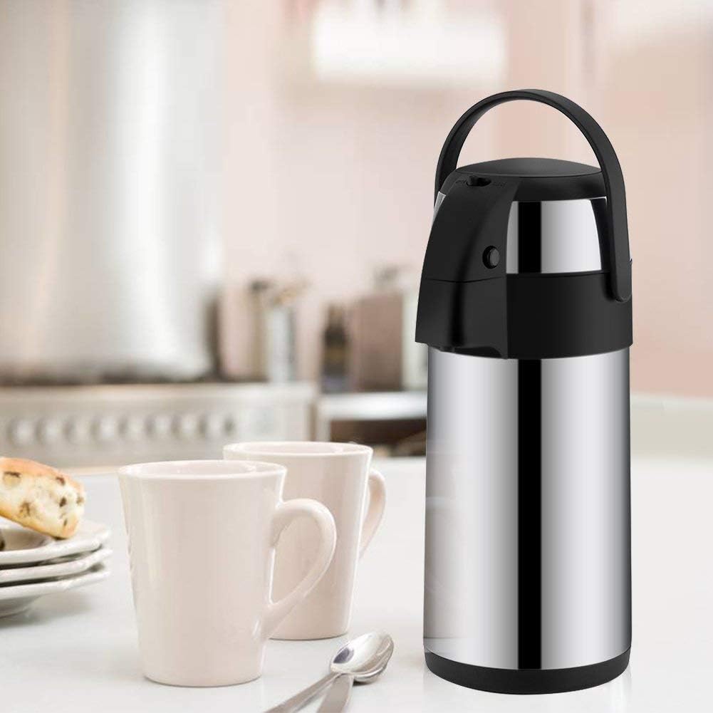 Black Friday - 60% OFF 3 Liter Airpot Coffee Airpot Stainless Steel Vacuum Insulated Airpot Coffee Dispenser Stainless Steel Coffee Insulation Pot Pressure Pot with Pump