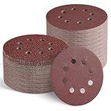 105 Stück Schleifpapier 125mm Klett, 125 Schleifscheiben Rund 8 Loch für Exzenterschleifer (105 Stück Körnung 40,60,80,120,240,320,400)