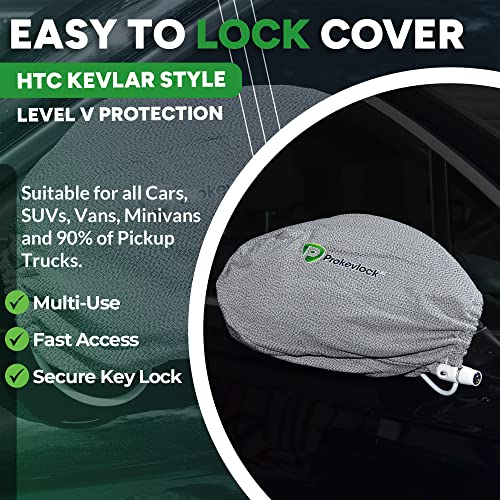 New & Improved Prokevlock Vehicle Side Mirror Covers With Lock - Anti-Theft Mirror Cover With Uhmwpe & Hppe Level V - Fits All Cars, Suvs, & Trucks - Protection From Ice & Bird Droppings #TOP3