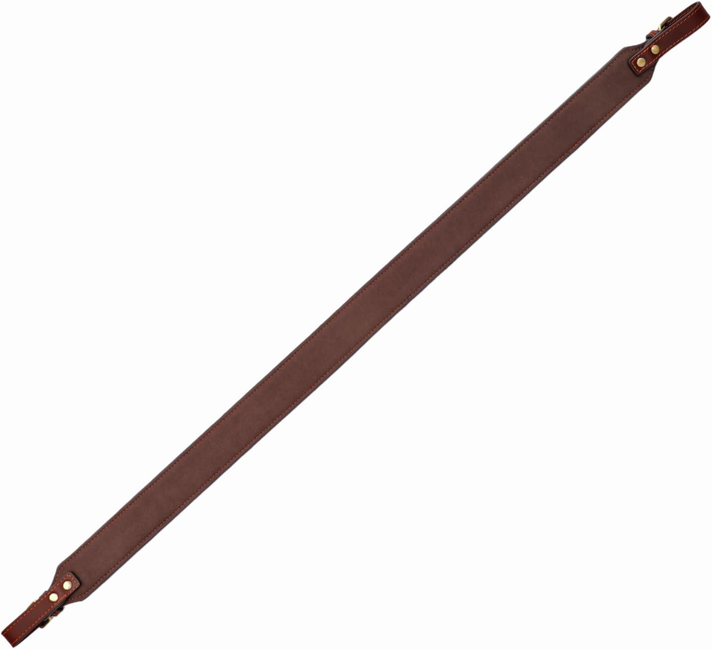 TOURBON Leather Hunting Sling Adjustable Long Rifle Shotgun Strap with or Without Swivels