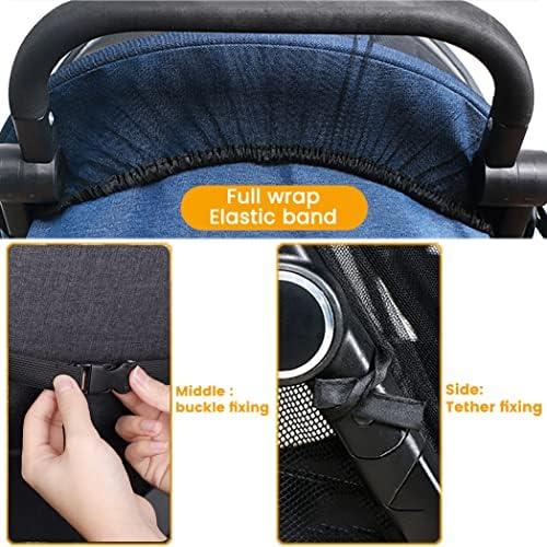 Orzbow Universal Baby Mosquito Net for Pushchair,Breathable Pram Fly Insect Net with Two-way Zipper & Storage Bag,Foldable & Stable Protection Cover for Car Seat,Buggy,Carrycot & Crib (Black Stars)