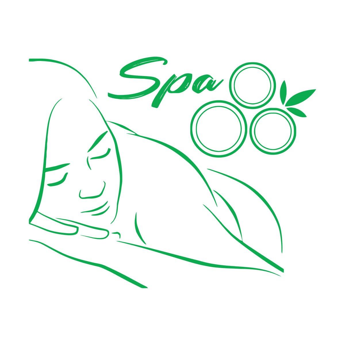 Spa Beauty Salon Spa Beauty Spa Health Wall Decals PVC 81x100.2cm Do not Damage The Wall Surface Extra Large Green — image 1