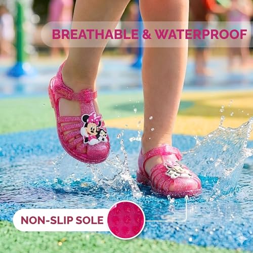 Image of Disney Girls Sandal Frozen Minnie Mouse Sesame Street Elmo Abby and Peeps Jelly Sandals for Girl Size Infant /Toddler /Little Kid