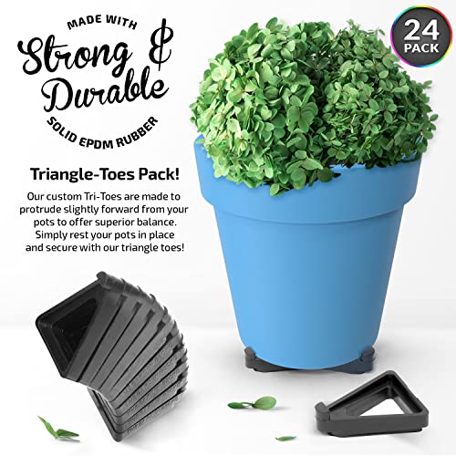 The Garden Gecko Pot feet for outdoor plant pots and flowers SOLID EPDM RUBBER pot risers with a custom non-slip surface grip - Image 2