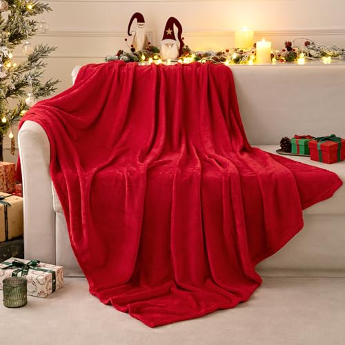 MIULEE Kuscheldecke Flauschig Decke Fleecedecke Rot 1er set 150x200cm – Ansicht 2