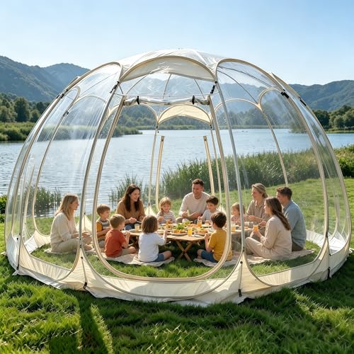 15x15FT Pop Up Bubble Tent,Spacious Clear Outdoor Dome with...