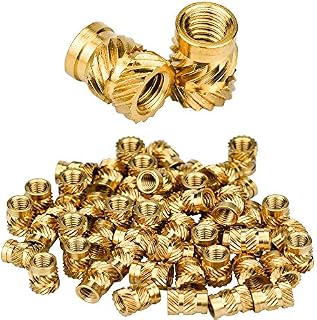 100Pcs M3 Thread Knurled Brass Nuts For 3d Printing Insert Nut Pressing Nuts (L)