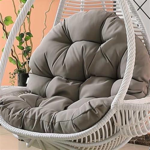 Cojín para sillón colgante para interior y exterior, asiento giratorio para el suelo, cojín acolchado con columpio de mimbre de repuesto, 120 x 80 cm, A