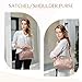 VASCHY Crossbody Bags for Women, Vegan Leather Top Handle Satchel Handbag Fashion Shoulder Bag Purse Rose Gold