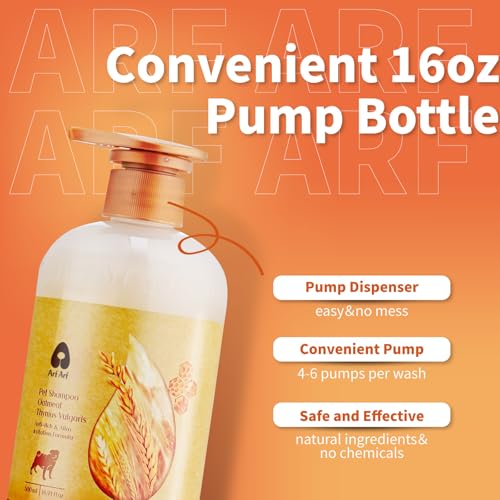 Arf-Arf-Dog-Shampoo-Itch-Relief-Allay-Itch-Irritation-Oatmeal-Formula-16oz-Anti-Itch-for-Allergies-Honey-Infused-Pet-Friendly-Ideal-for-Sensitive-Skin Arf Arf Dog Shampoo Itch Relief Allay Itch Irritation Oatmeal Formula 16oz Anti Itch for Allergies Honey Infused Pet Friendly Ideal for Sensitive Skin