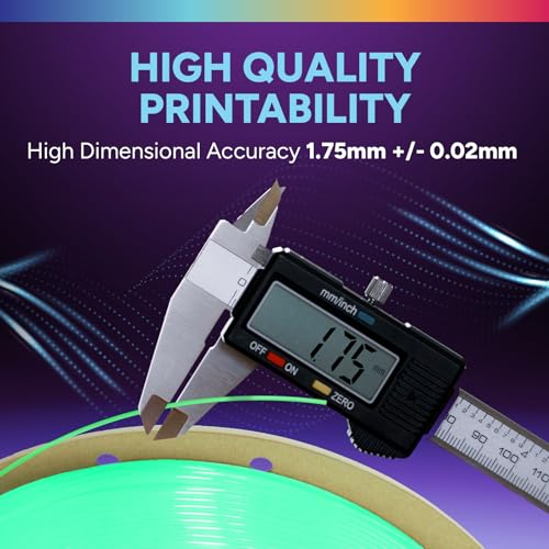 Image of OVERTURE TPU High Speed Filament 1.75mm Flexible Roll, 95A Soft 3D Printer Filament, 1kg Spool (2.2 lbs), Fit Most FDM Printer (HS TPU Luminous Green)