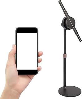 3D Hologram Advertising Display Fan with 16GB Memory Card, 11inch 2 Blades Hologram Fan with 256 LED Beads 1024x1024 Resol...