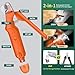 2 in 1 Dog Nail Clippers & Cat Nail Clippers Trimmers for Large Medium Small Dogs Cats Claw Trimmer Quick Sensor and Safety Guard USB Rechargeable Dogs Nail Trimmer with Catcher & 2 LED Lights