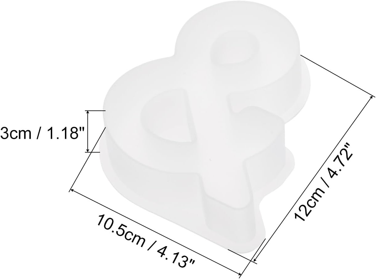 MECCANIXITY 5 Inch Large 3D Alphabet Letter Mould for Resin, & Silicone Letter & Mould for Epoxy Resin Art DIY Crafts Decoration, White image 2