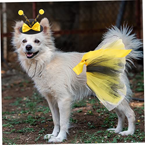 Disfraz abeja para perro con falda y sombrero miniatura 7
