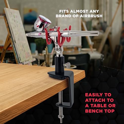 Support aérographe de table Master Airbrush pour 2 aérographes à fixer sur établi - 6