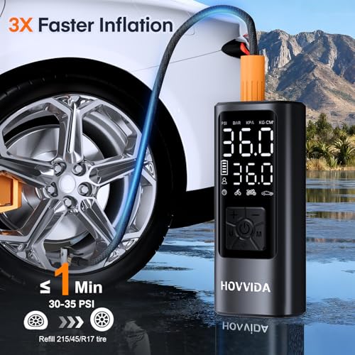 Image of Tire Inflator Portable Air Compressor, Bike Pump, Air Pump for Car Tires 150PSI with Digital Pressure Gauge, Auto Shut-Off, Fast Inflation, Bike Tire Pump for Car, Motorcycle, Bike, Ball