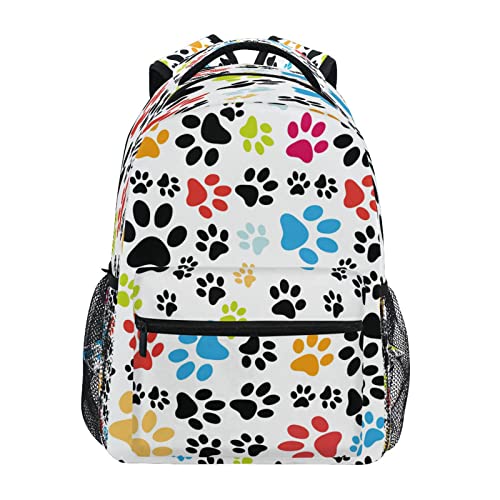 Mochila de viaje para laptop, diseño de huellas de perro, gato, universidad, escuela, escuela, estudiantes, iPad, tablet, mochila de hombro para hombres, mujeres, niñas, niños, senderismo, mochila de