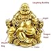 WEALTHCOMING Fengshui Decor Laughing Buddha Statue for Lucky & Happiness, God of Wealth Statue,Brass Buddhist Statues and Sculptures Home Decor Congratulatory Gifts (X-Large)