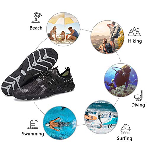 Image of WateLves Water Shoes Mens Womens Beach Swim Shoes Quick-Dry Aqua Socks Pool Shoes for Surf Yoga Water Aerobics
