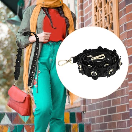 Image of TENDYCOCO Crossbody Strap 24.60 Inch Pu Flower Purse Strap Lightweight Replacement Shoulder Belt for Handbags Tote Bags Adjustable Stylish