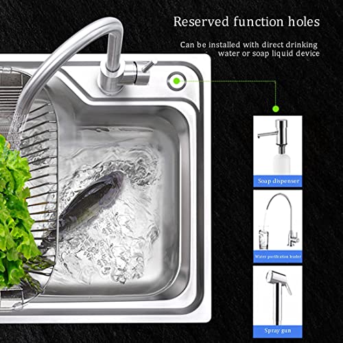 Évier utilitaire en acier inoxydable durable avec station de lavage de restaurant - 7