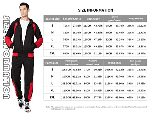 Duofier Men's Hooded Sweatsuits 2 Piece Outfit Jogging Suits Set Casual Sports Tracksuit, Black-L #TOP5
