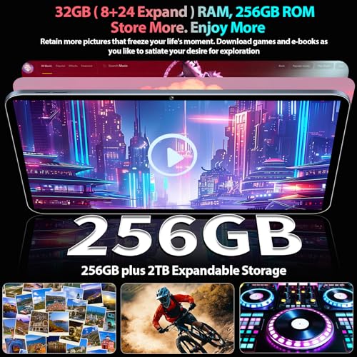 Image of 13 Inch Tablet, 2026 Android 16 Tablet with Keyboard, 32GB+256GB+2TB Expand, Gemini AI Tablets PC with 8-Core, 10000mAh, 120Hz 1920x1200 Display, 2 in 1 Large Tablets with Case, Mouse, Stylus(Black)