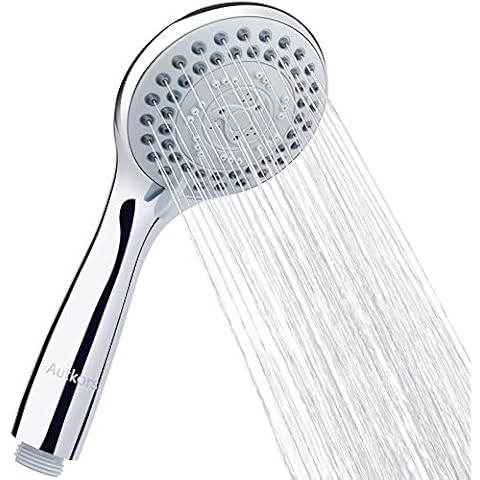 Shower Head, Autkors 5 Spray Modes Universal Handheld Shower Head, Self-Cleaning, Never Clog and Full-Chrome Shower Head Spray for Bathroom Cover